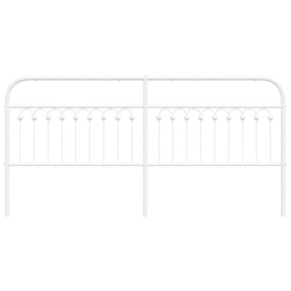 vidaXL Ersatz-Kopfteil Metall Weiß 193 cm