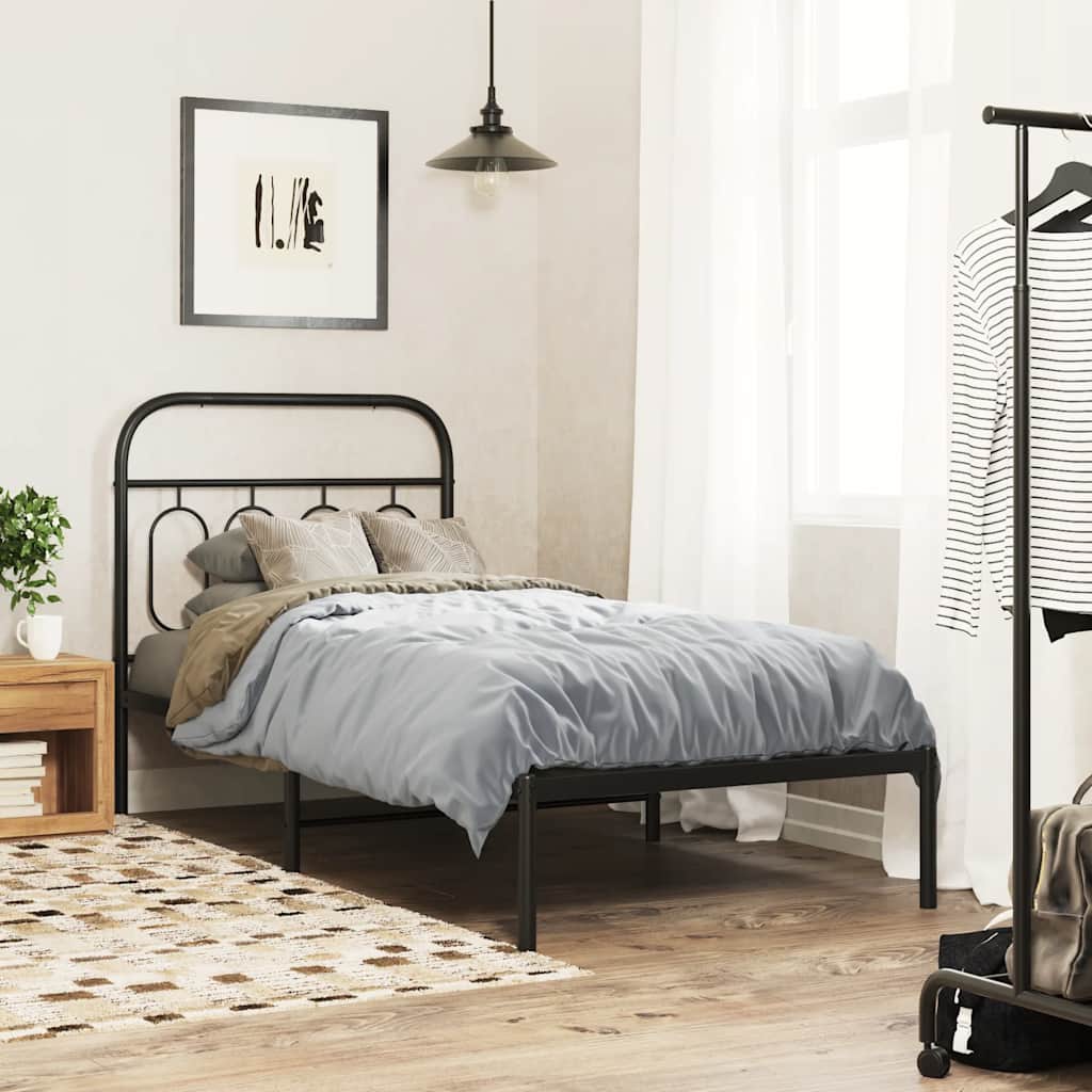 vidaXL Ersatz-Kopfteil Metall Schwarz 90 cm