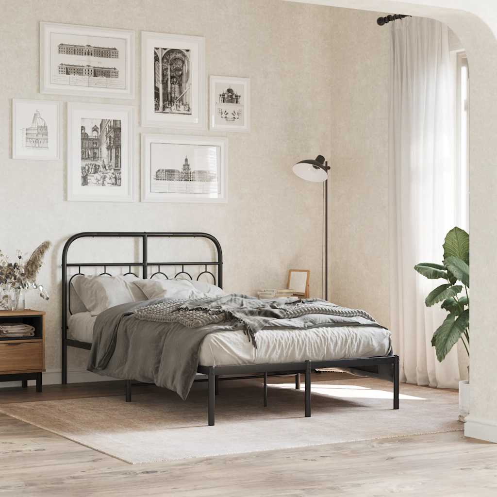 vidaXL Ersatz-Kopfteil Metall Schwarz 120 cm