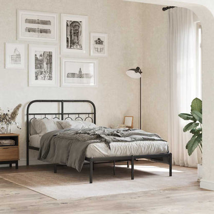 vidaXL Ersatz-Kopfteil Metall Schwarz 120 cm