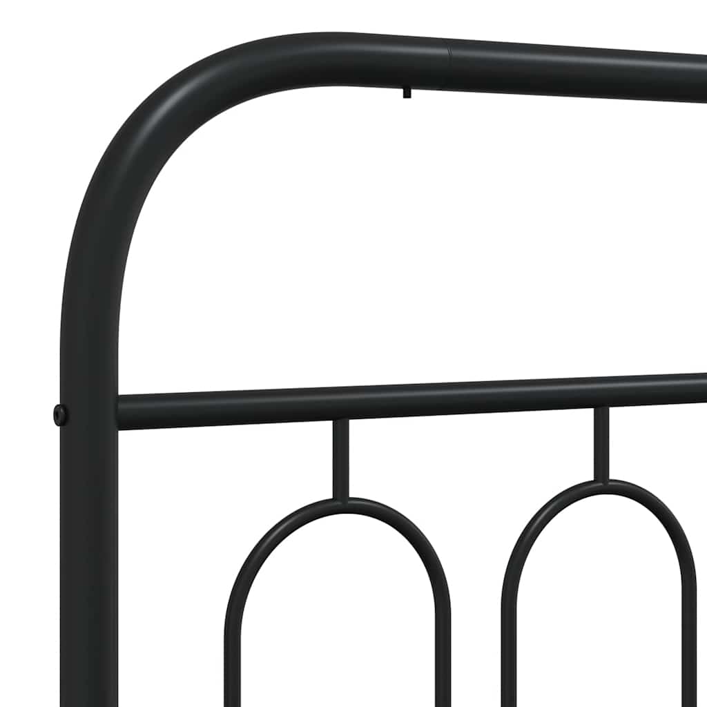 vidaXL Ersatz-Kopfteil Metall Schwarz 120 cm