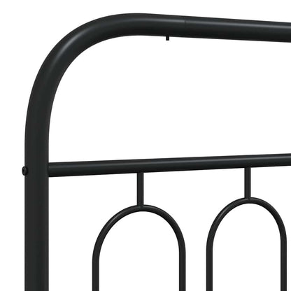 vidaXL Ersatz-Kopfteil Metall Schwarz 120 cm