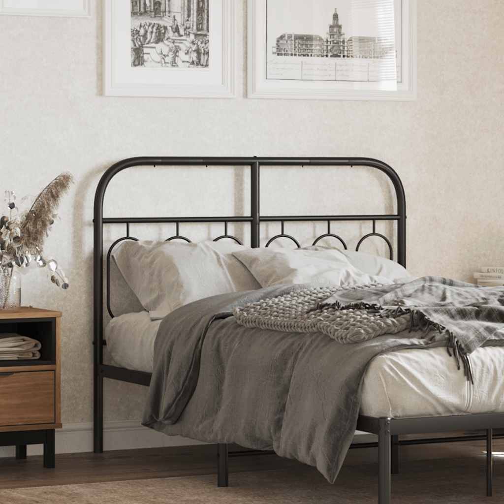 vidaXL Ersatz-Kopfteil Metall Schwarz 120 cm