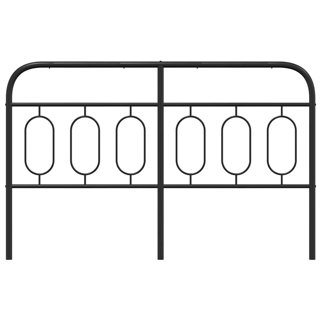 vidaXL Ersatz-Kopfteil Metall Schwarz 137 cm