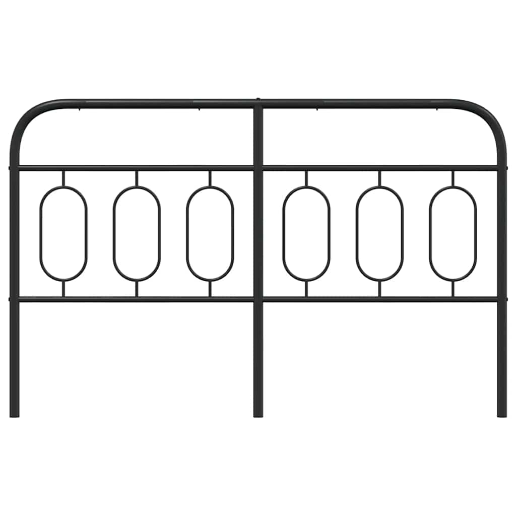 vidaXL Ersatz-Kopfteil Metall Schwarz 140 cm