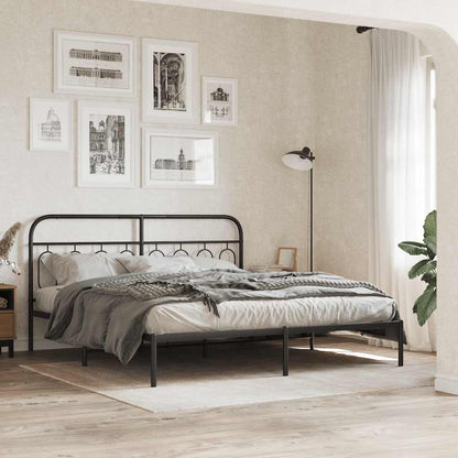 vidaXL Ersatz-Kopfteil Metall Schwarz 183 cm