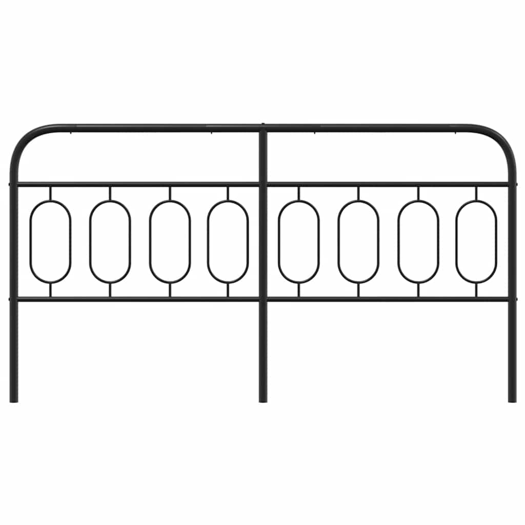 vidaXL Ersatz-Kopfteil Metall Schwarz 183 cm