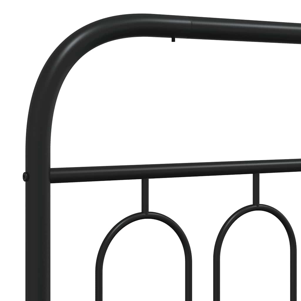 vidaXL Ersatz-Kopfteil Metall Schwarz 183 cm