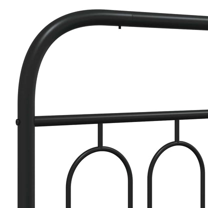vidaXL Ersatz-Kopfteil Metall Schwarz 183 cm