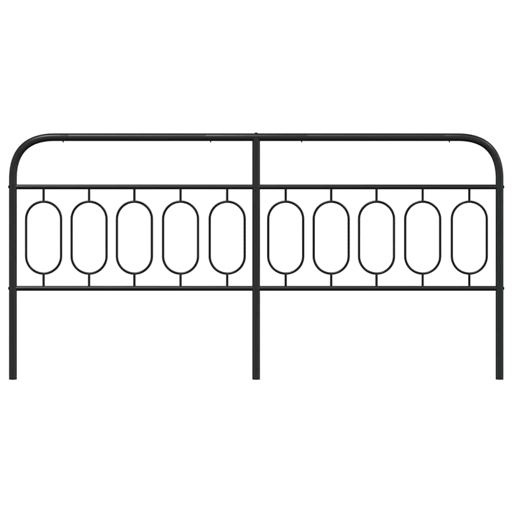 vidaXL Ersatz-Kopfteil Metall Schwarz 200 cm