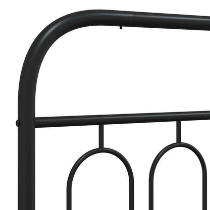 vidaXL Ersatz-Kopfteil Metall Schwarz 200 cm