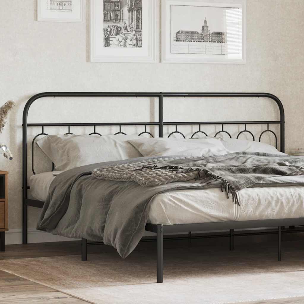vidaXL Ersatz-Kopfteil Metall Schwarz 200 cm