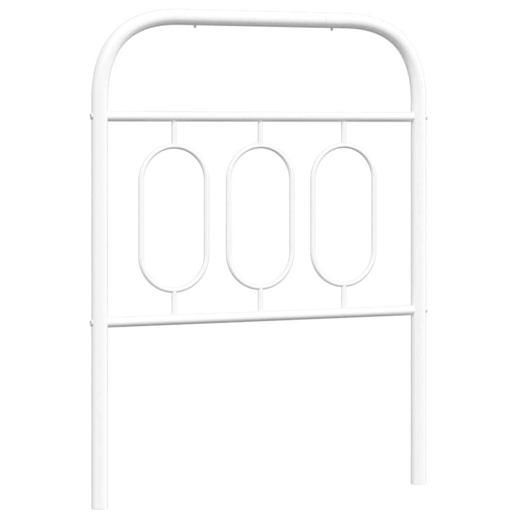 vidaXL Ersatz-Kopfteil Metall Weiß 75 cm