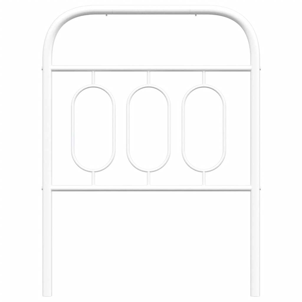 vidaXL Ersatz-Kopfteil Metall Weiß 75 cm