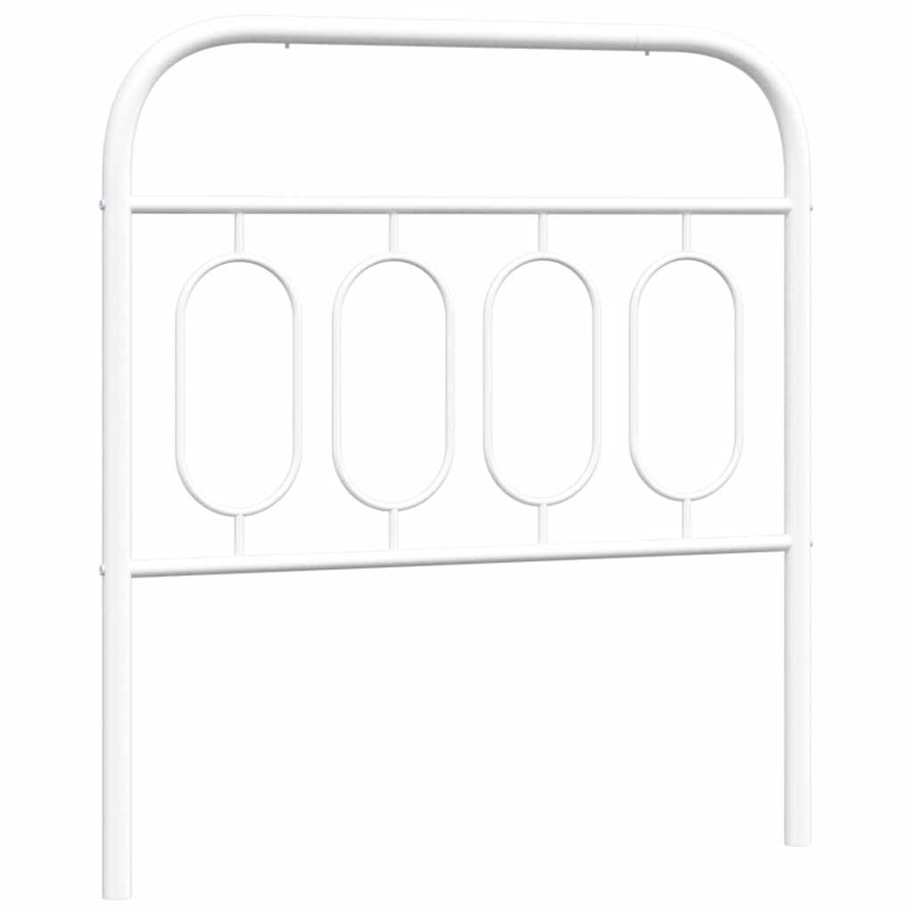 vidaXL Ersatz-Kopfteil Metall Weiß 80 cm