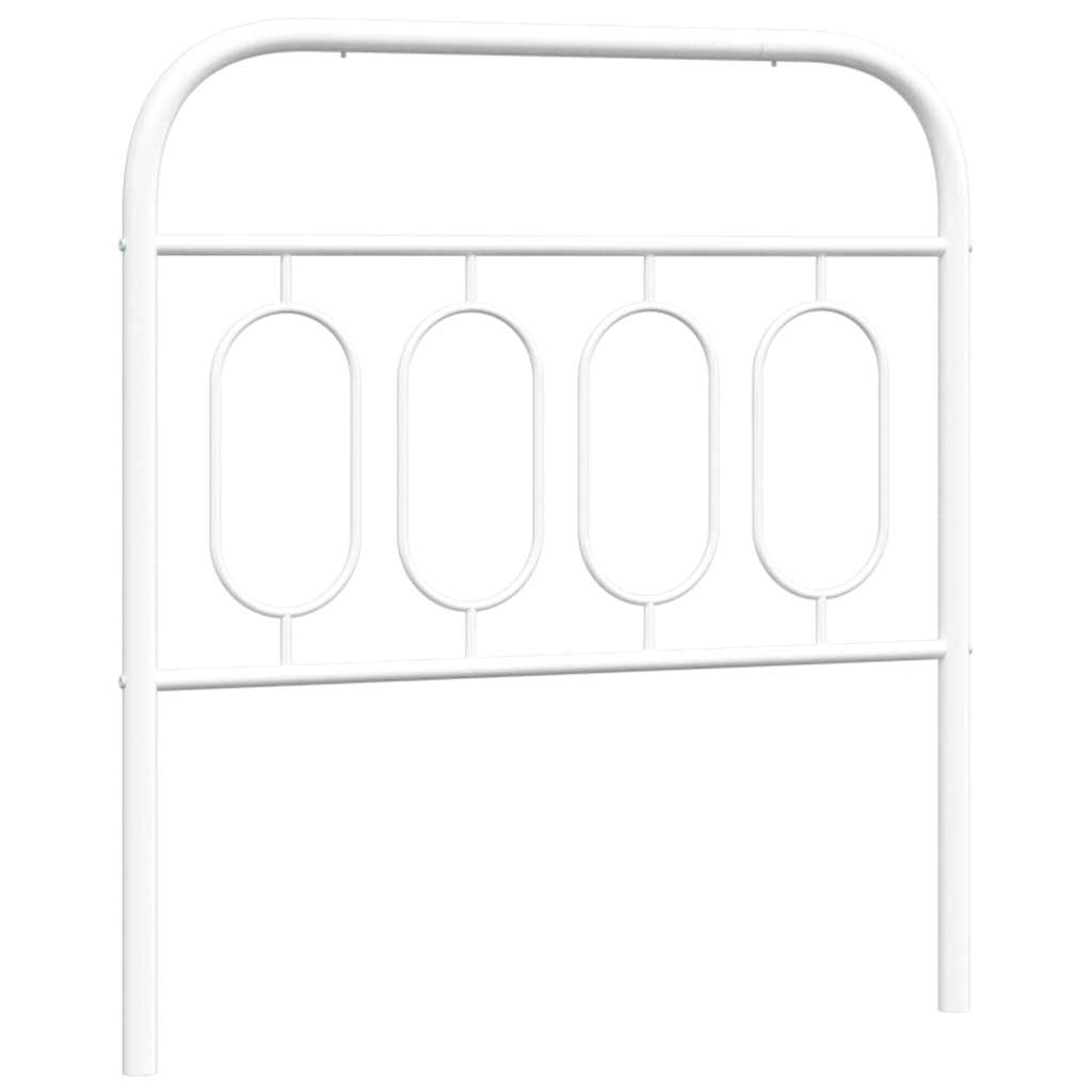 vidaXL Ersatz-Kopfteil Metall Weiß 90 cm