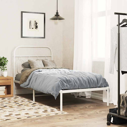 vidaXL Ersatz-Kopfteil Metall Weiß 90 cm