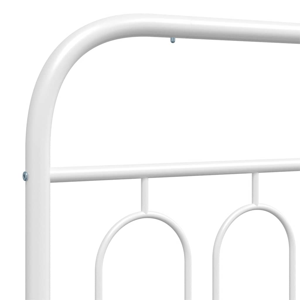 vidaXL Ersatz-Kopfteil Metall Weiß 90 cm