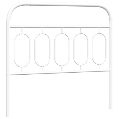 vidaXL Ersatz-Kopfteil Metall Weiß 107 cm