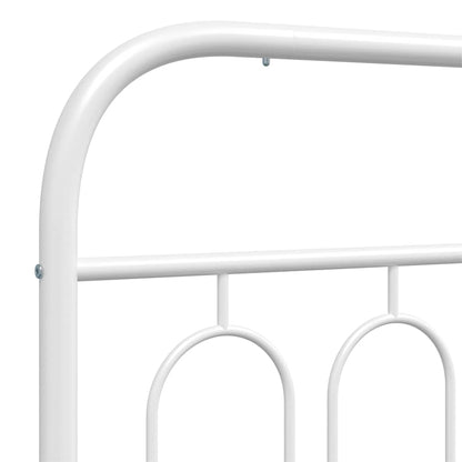 vidaXL Ersatz-Kopfteil Metall Weiß 107 cm