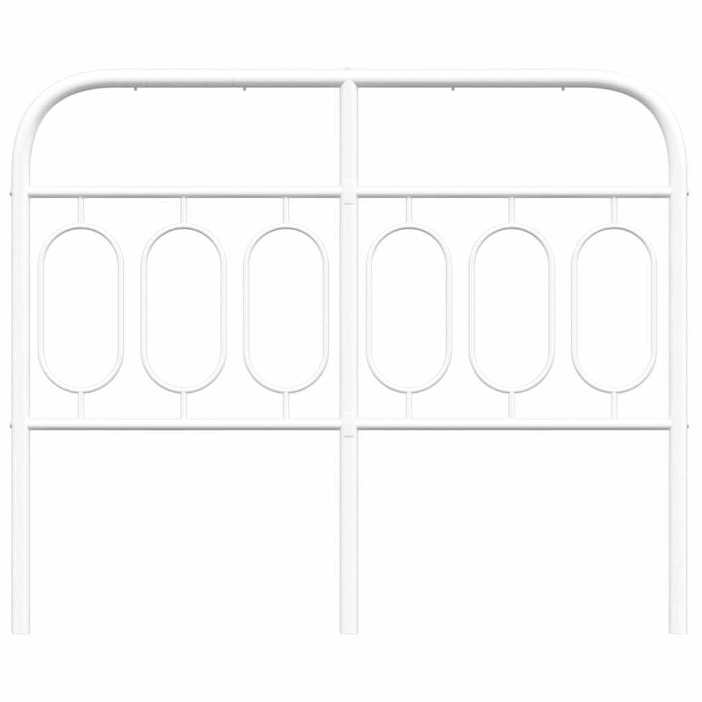 vidaXL Ersatz-Kopfteil Metall Weiß 120 cm