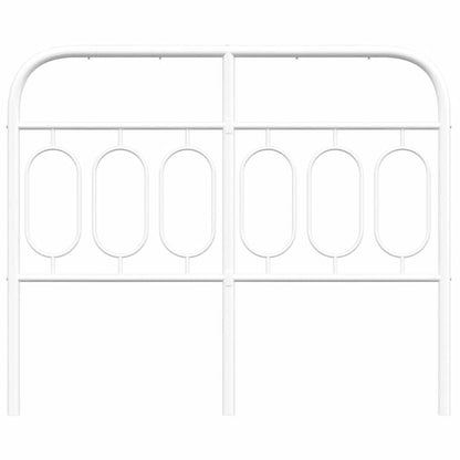 vidaXL Ersatz-Kopfteil Metall Weiß 120 cm
