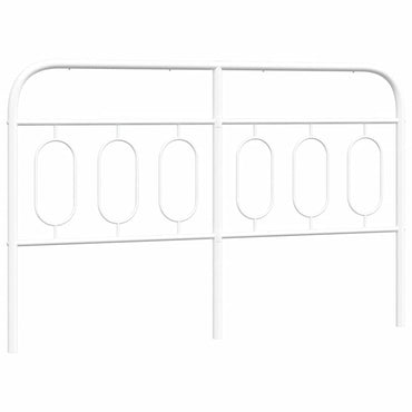 vidaXL Ersatz-Kopfteil Metall Weiß 137 cm