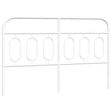 vidaXL Ersatz-Kopfteil Metall Weiß 140 cm