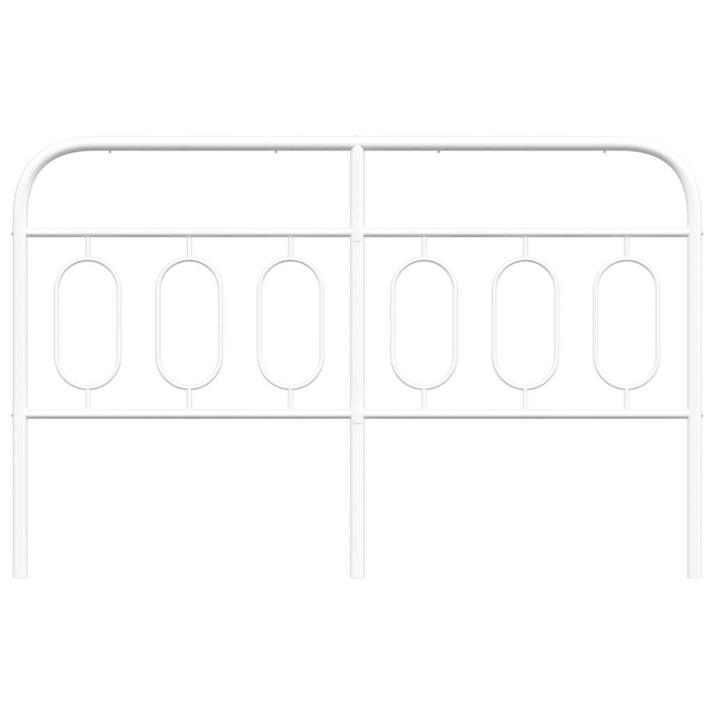 vidaXL Ersatz-Kopfteil Metall Weiß 140 cm