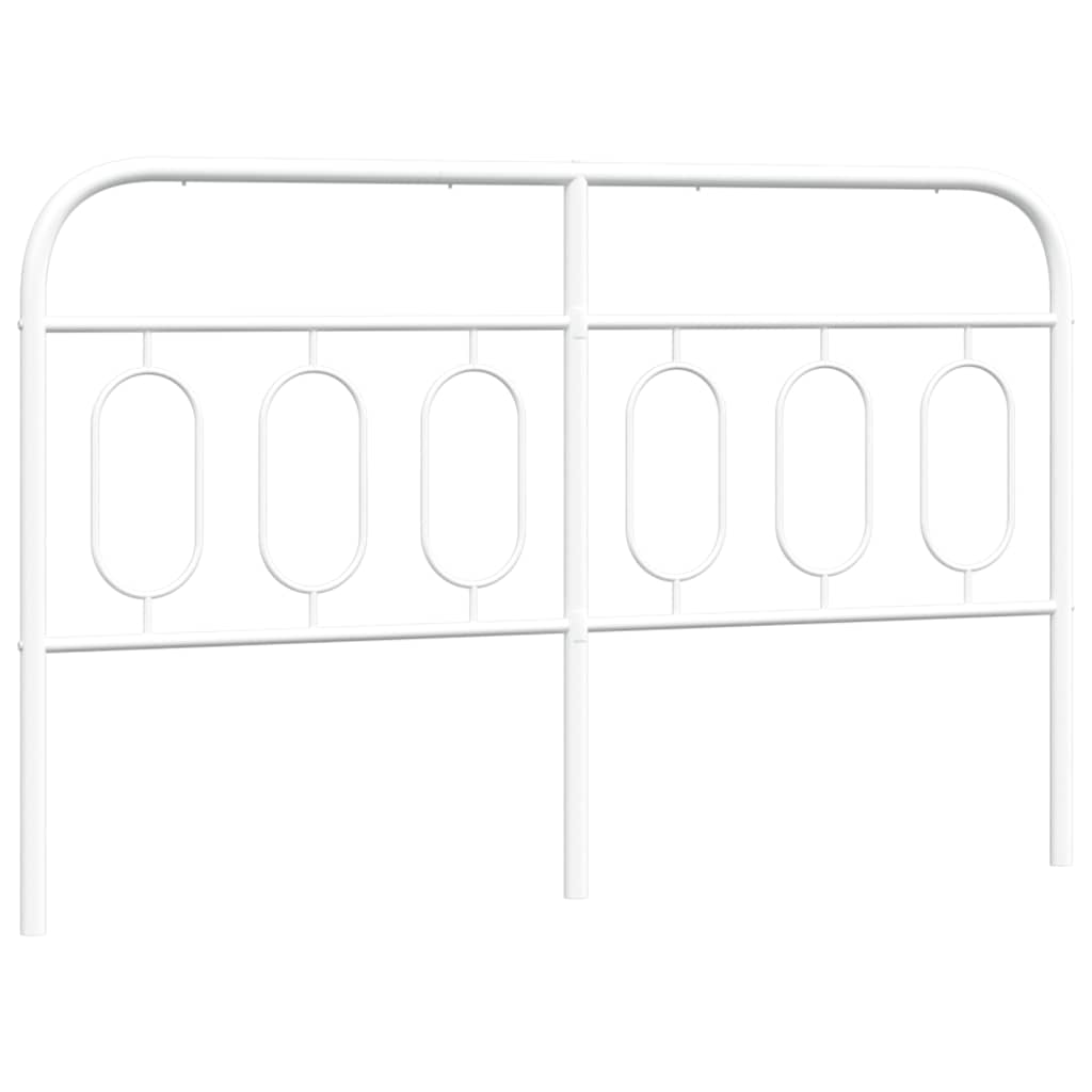 vidaXL Ersatz-Kopfteil Metall Weiß 150 cm