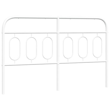 vidaXL Ersatz-Kopfteil Metall Weiß 150 cm