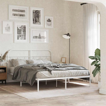 vidaXL Ersatz-Kopfteil Metall Weiß 150 cm