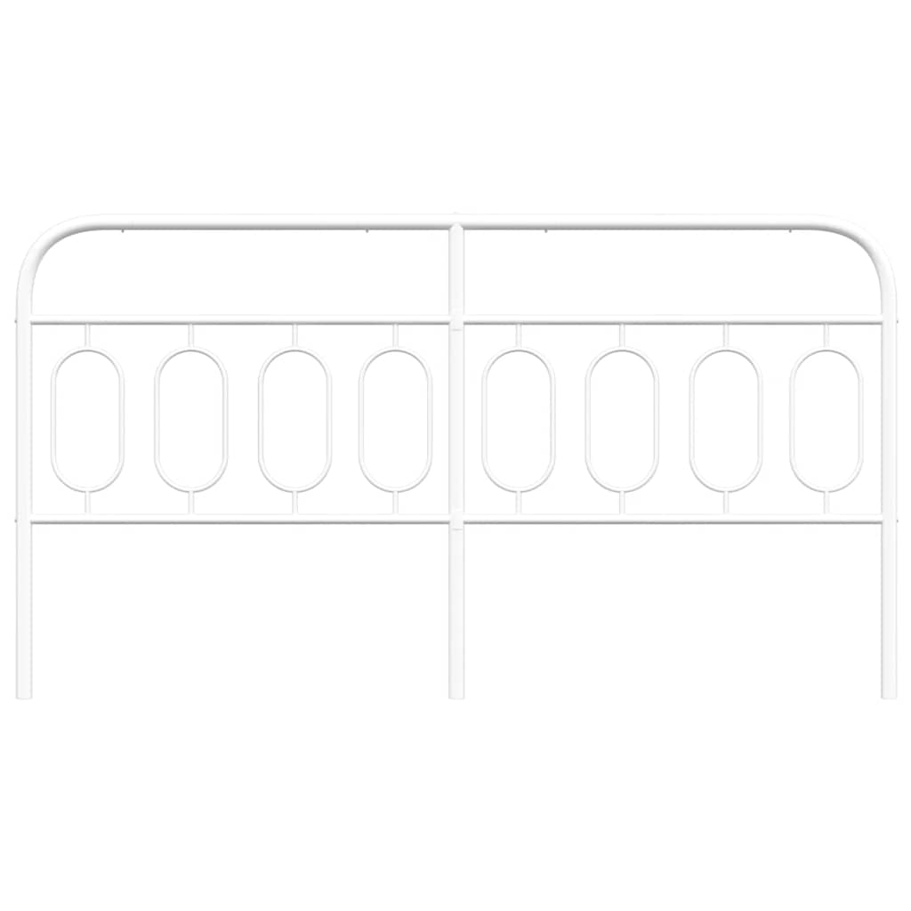 vidaXL Ersatz-Kopfteil Metall Weiß 160 cm