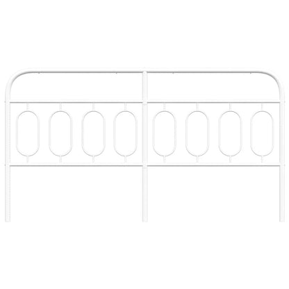 vidaXL Ersatz-Kopfteil Metall Weiß 160 cm