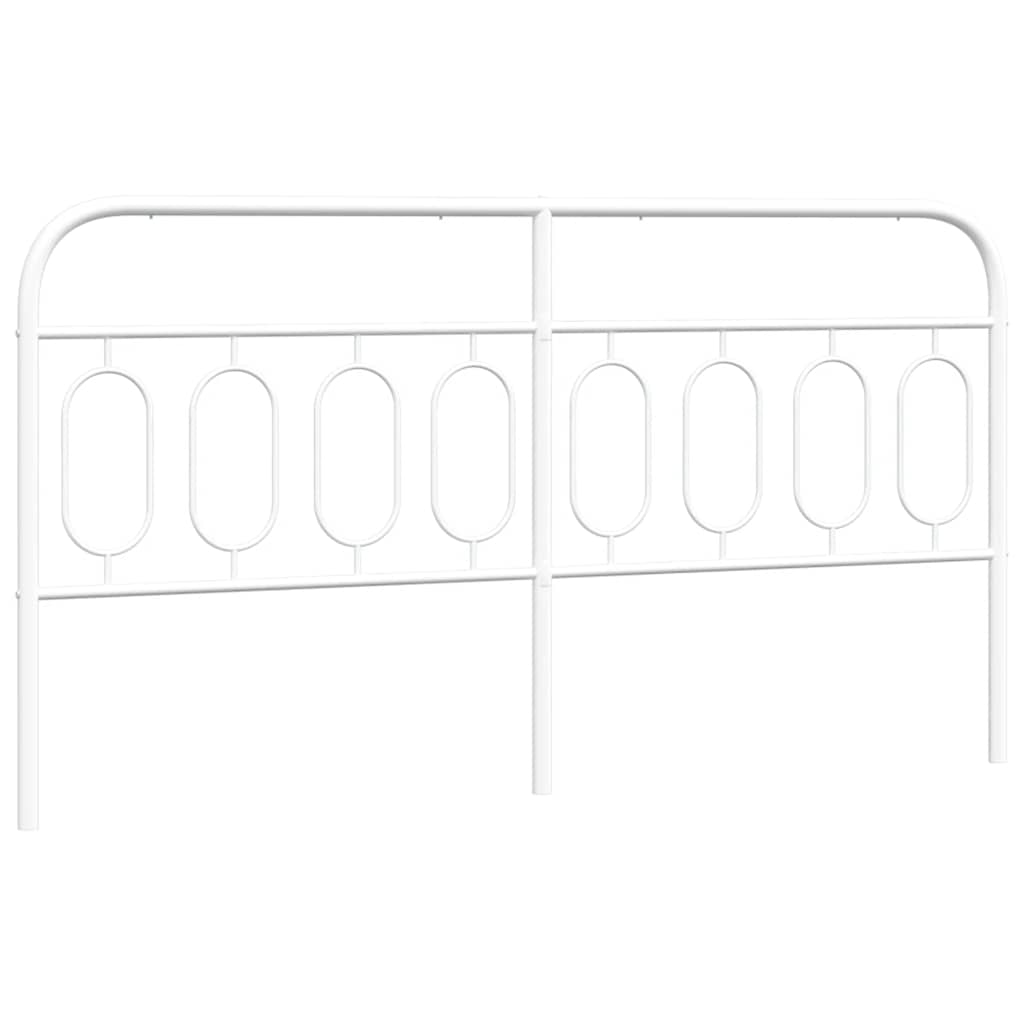vidaXL Ersatz-Kopfteil Metall Weiß 183 cm
