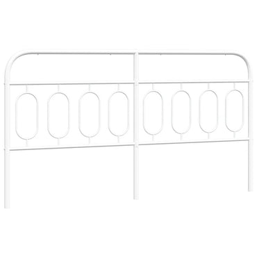 vidaXL Ersatz-Kopfteil Metall Weiß 183 cm