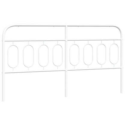 vidaXL Ersatz-Kopfteil Metall Weiß 183 cm