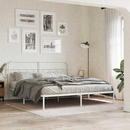 vidaXL Ersatz-Kopfteil Metall Weiß 183 cm