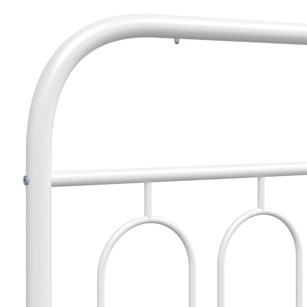 vidaXL Ersatz-Kopfteil Metall Weiß 183 cm