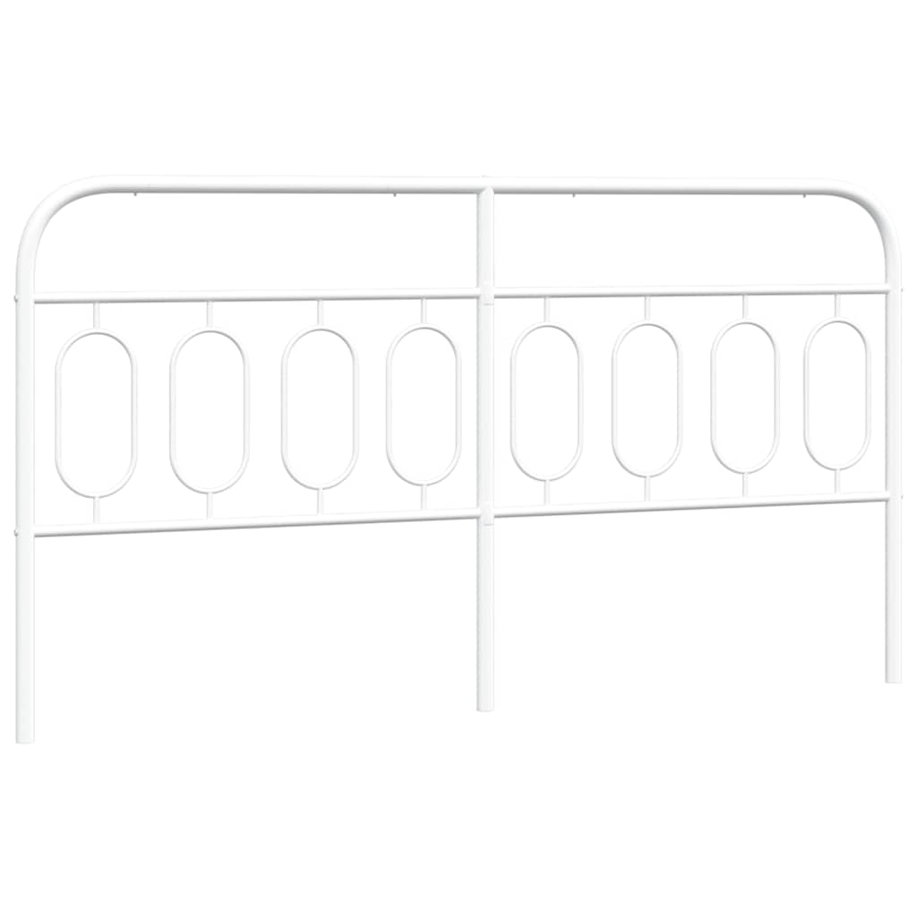 vidaXL Ersatz-Kopfteil Metall Weiß 193 cm