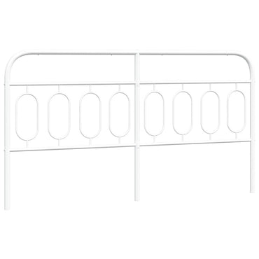 vidaXL Ersatz-Kopfteil Metall Weiß 193 cm