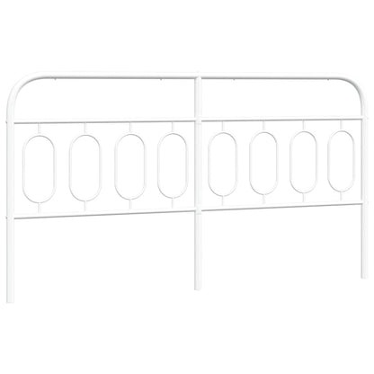 vidaXL Ersatz-Kopfteil Metall Weiß 193 cm