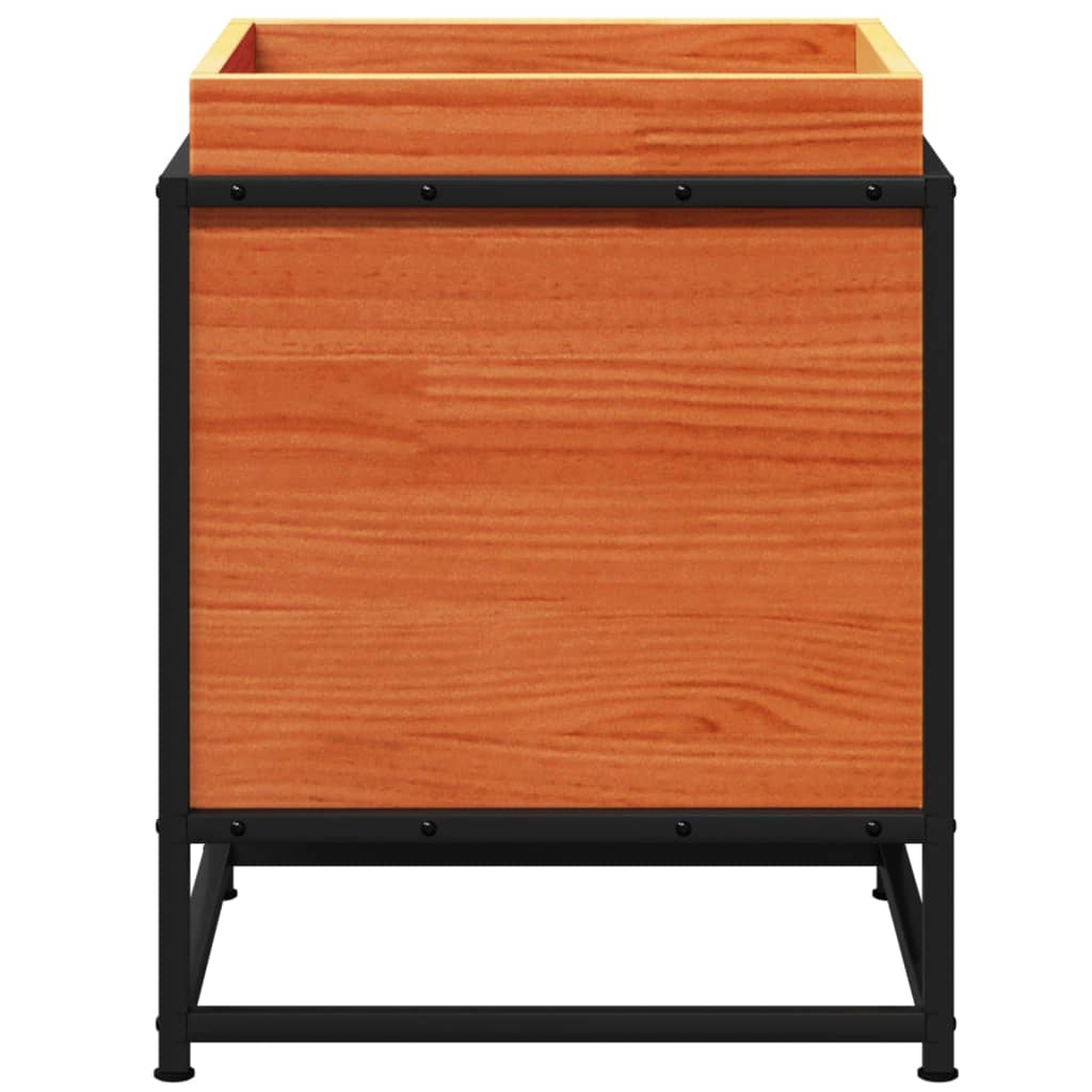 vidaXL Pflanzkübel Wachsbraun 40x40x50 cm Massivholz Kiefer