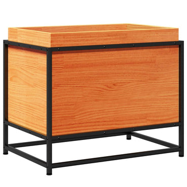 vidaXL Jardinière Bois de pin massif marron ciré 60x40x50 cm