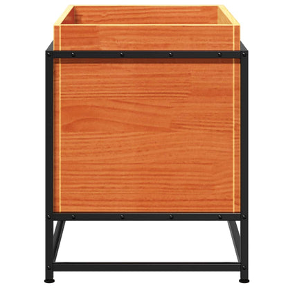 vidaXL Jardinière Bois de pin massif marron ciré 60x40x50 cm