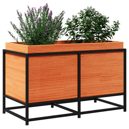 vidaXL Pflanzkübel Wachsbraun 80x40x50 cm Massivholz Kiefer