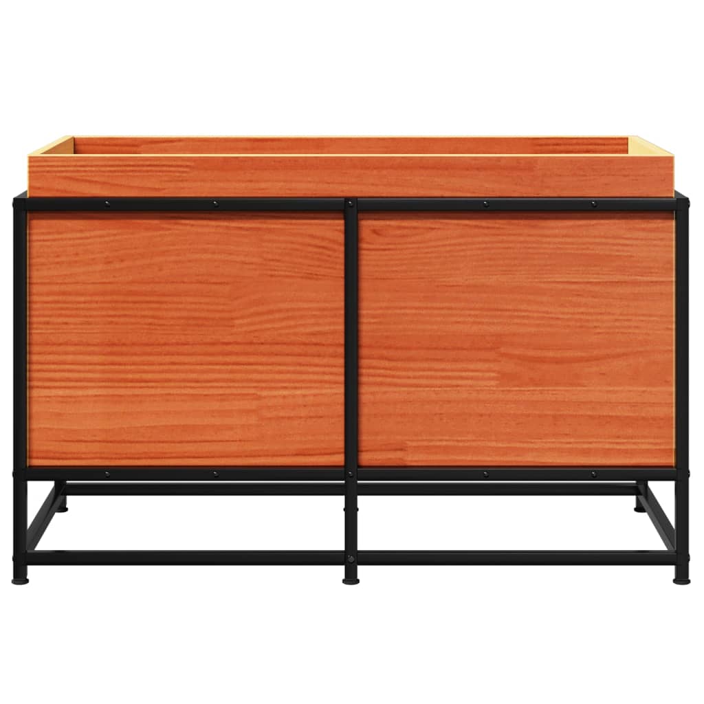 vidaXL Pflanzkübel Wachsbraun 80x40x50 cm Massivholz Kiefer