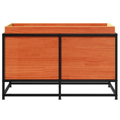 vidaXL Pflanzkübel Wachsbraun 80x40x50 cm Massivholz Kiefer
