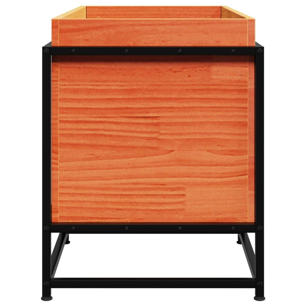vidaXL Pflanzkübel Wachsbraun 80x40x50 cm Massivholz Kiefer
