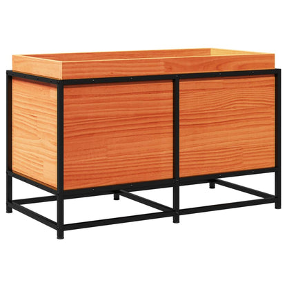 vidaXL Pflanzkübel Wachsbraun 80x40x50 cm Massivholz Kiefer